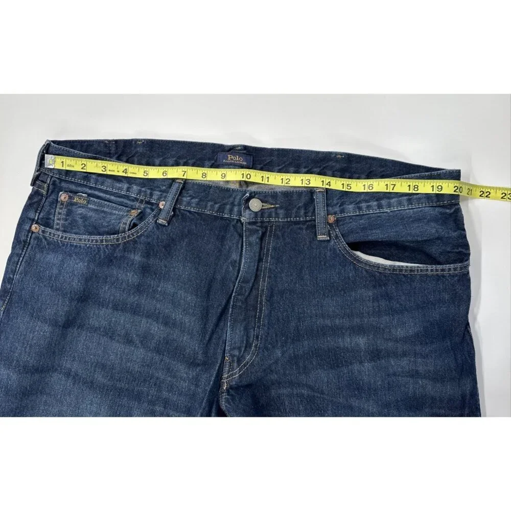 Polo Ralph Lauren Jeans Mens 40 Blue Denim Hampton Relaxed Straight 40x33
